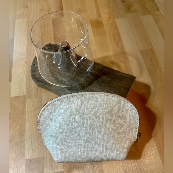 Love Moschino Ivory Textured Make Up Pouch - Picture 2 of 5